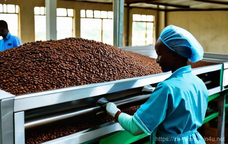르완다의 식량 안보 프로그램 - **Juncao Mushroom Cultivation and International Cooperation in Rwanda**
Inside a clean, well-lit... 르완다의 식량 안보 프로그램 - **Juncao Mushroom Cultivation and International Cooperation in Rwanda**
Inside a clean, well-lit...
