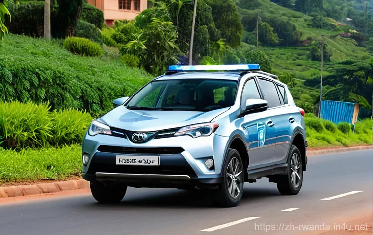 르완다에서의 교통 위반 벌금 - **Prompt 1: Kigali Speeding Enforcement**
A realistic and vibrant image depicting a polite yet f...