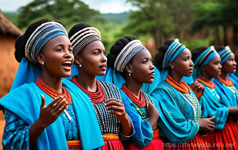 르완다의 민속 음악 축제 분석 - A lively and heartwarming scene from a Rwandan music festival, showcasing a diverse group of people ... 르완다의 민속 음악 축제 분석 - A lively and heartwarming scene from a Rwandan music festival, showcasing a diverse group of people ...