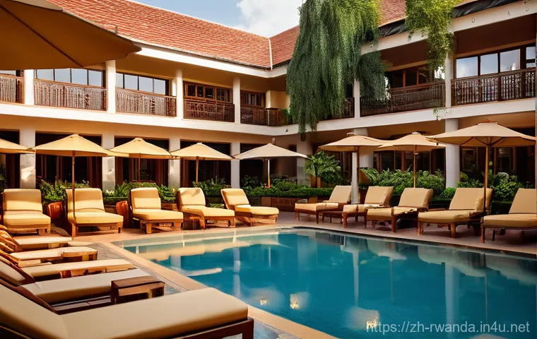 르완다의 주요 비즈니스 호텔 - **Prompt 1: "Luxury Serenity at Kigali Serena Hotel"**
    A wide-angle, luxurious and elegant shot ...