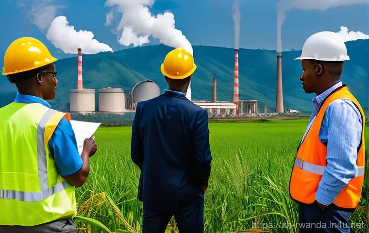 르완다에서의 에너지 혁신 - **Prompt:** A vibrant, bustling rural Rwandan village at dusk. The scene is illuminated by the warm ... 르완다에서의 에너지 혁신 - **Prompt:** A vibrant, bustling rural Rwandan village at dusk. The scene is illuminated by the warm ...