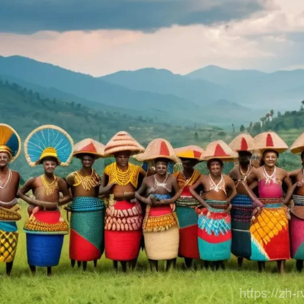 르완다와 나이지리아 문화 비교 - **Prompt:** A vibrant cultural scene in Rwanda, depicting energetic Intore dancers and skilled artis...