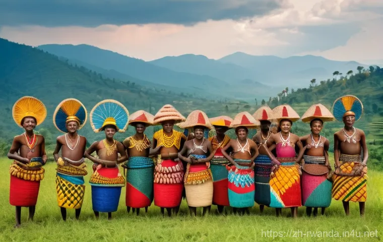 르완다와 나이지리아 문화 비교 - **Prompt:** A vibrant cultural scene in Rwanda, depicting energetic Intore dancers and skilled artis...