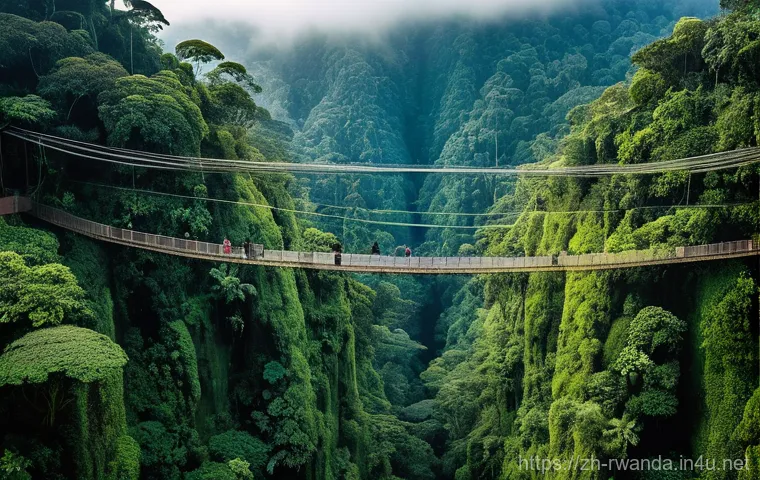 르완다의 주요 공원 - A majestic silverback mountain gorilla, with deep, intelligent brown eyes, calmly sits amidst a dens... 르완다의 주요 공원 - A majestic silverback mountain gorilla, with deep, intelligent brown eyes, calmly sits amidst a dens...