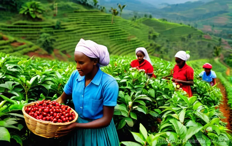 르완다에서의 문화 체험 투어 - **Prompt for Imigongo Art Creation:**
"A Rwandan woman artisan, gracefully focused as she applie... 르완다에서의 문화 체험 투어 - **Prompt for Imigongo Art Creation:**
"A Rwandan woman artisan, gracefully focused as she applie...