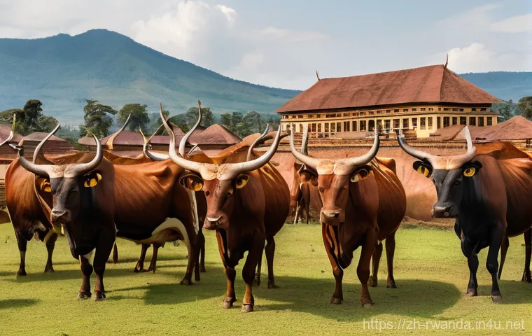 르완다의 전통적 건축 스타일 - **A vibrant traditional Rwandan village scene.** Picture a collection of circular, beehive-shaped hu... 르완다의 전통적 건축 스타일 - **A vibrant traditional Rwandan village scene.** Picture a collection of circular, beehive-shaped hu...