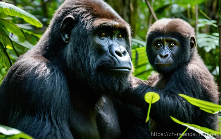 르완다에서의 사파리 경험 - Here are three detailed image prompts based on the provided text, adhering to all the specified guid...