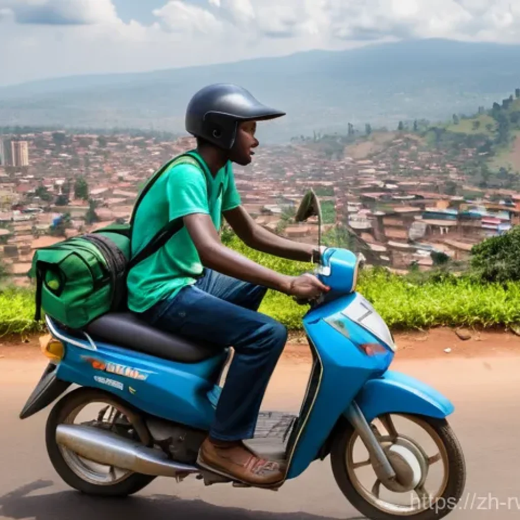 르완다의 대중 교통 안전성 - **Prompt:** A dynamic, wide-angle shot of a person, casually dressed in a t-shirt and jeans, as a pa...