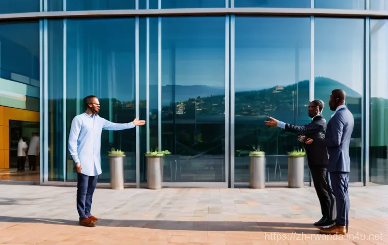 르완다의 창업 생태계 - **Prompt:** "A vibrant, panoramic view of a modern Kigali cityscape at dawn, with contemporary archi...