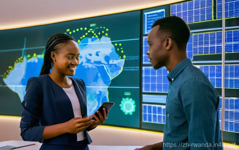 르완다의 창업 생태계 - **Prompt:** "A vibrant, panoramic view of a modern Kigali cityscape at dawn, with contemporary archi...