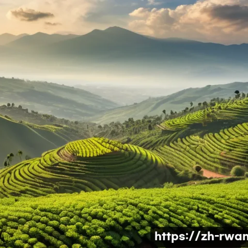 르완다에서의 환율 정보 - **Prompt:** A picturesque panoramic view of the "Land of a Thousand Hills" in Rwanda, bathed in warm...